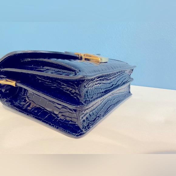 Stunning AD Firenze Croc Embossed Midnight Blue Leather Florence , Italy - Picture 8 of 13